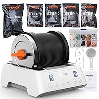 VEVOR Direct Drive Rock Tumbler Kit, 4-Speed/9-Day Timer, Professional Rock Polisher with Rough Grits/Gemstones/Jewelry Fastenings, Stone Polishing Kit for Family Fun Time, STEM Gift for Adults Kids
