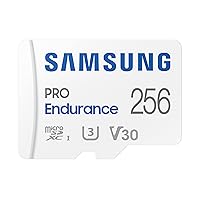 SAMSUNG PRO Endurance 256GB MicroSDXC Memory Card with Adapter for Dash Cam, Body Cam, and security camera – Class 10, U3, V30 (‎MB-MJ256KA/AM)