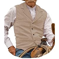 Hunting Aged Mens Tweed Waistcoats Herringbone Vests Wedding Retro Casual Wool Business XS-4XL