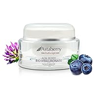 Acai Berry Night Cream for face | Bio Hyaluronic Acid | Non Allergic Anti Aging Hydrating Lightweight Moisturizer | Bakuchiol & Ginseng Extract | Reduces Pigmentation Fine Lines & Wrinkles