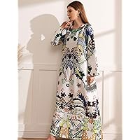 Dresses for Women - Floral Print Tunic Dress