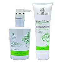 Xiaomoxuan Tea Tree Hair Mask for Dry Hair and Scalp Treatment with Intensive Hydration Hair Masque for Dry Damaged Hair with Collagen Hair Care Bundle
