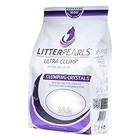 Litter Pearls Ultra Clump Unscented Crystal Clumping Cat Litter 8lb,White and Clear Crystals,10580