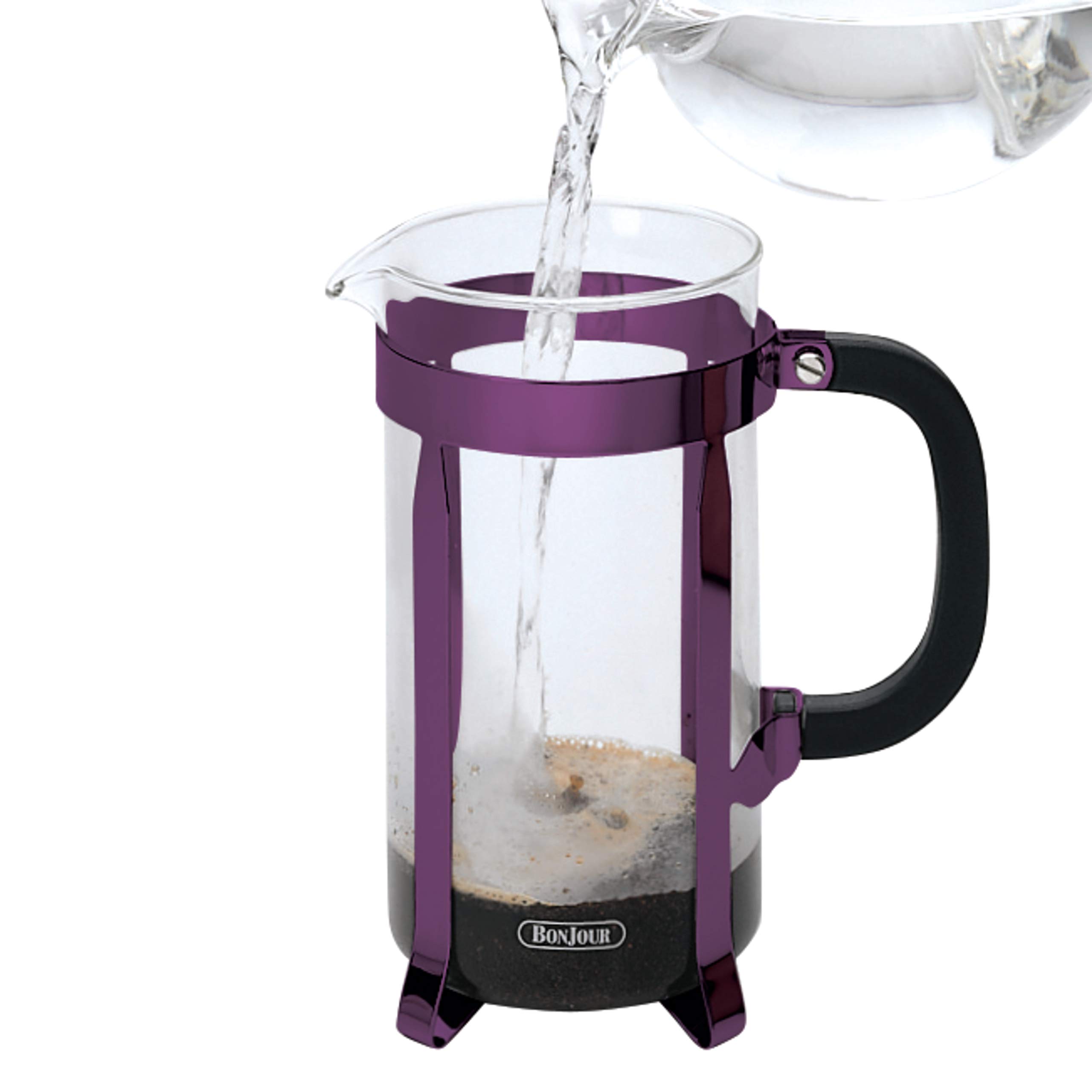 BonJour Maximus French Press Coffee Maker, 8 Cup, Purple
