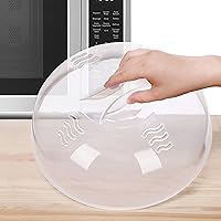 Microwave Splatter Cover for Food Large Microwave Plate Food Cover With Easy Grip Handle Anti-Splatter Lid With Enlarge Perforated Steam Vents,11.5 Inch,BPA Free & Dishwasher Safe