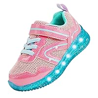 Light Up Shoes for Boys Girls Toddler LED Flashing Sneakers Breathable Sport Walking Shoes for Kids