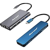 Hiearcool 11IN1 Docking Station and 7IN1 USB C Adapter, USB C Hub, Multi-Port USB C to HDMI Dongle