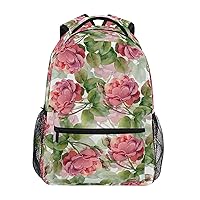 ALAZA Bright Pink Roses Floral Travel Laptop Backpack Durable College School Backpack