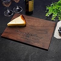 Personalized Engraved cutting board, Black Walnut Cutting Board for Wedding, Anniversary, Birthday, Housewarming, Bridal Shower, Gift for Christmas, Mom, Dad, Friends, Gift for Husband, No coating(#6)