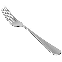 Stainless Steel Dinner Forks with Round Edge, Pack of 12, Silver