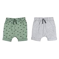Lamaze Baby Boys' Super Combed Natural Cotton Athletic Style Shorts, 2 Pack