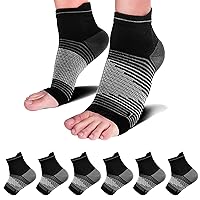 Plantar Fasciitis Socks(1/2/6 Pairs) for Achilles Tendonitis Relief, Best Compression Foot Sleeves with Arch Support for Plantar Fasciitis, Heel Pain, Foot & Ankle Support