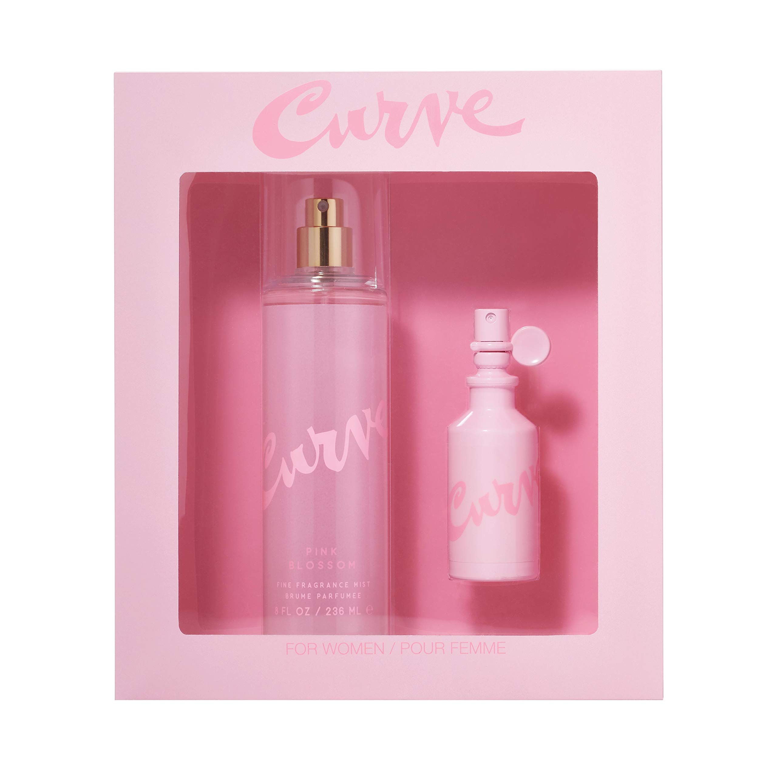 Curve Curve Pink Blossom Women's Fragrance 2 Piece Gift Set, 1.0 Fl. Oz. Eau De Toilette, 2 Count