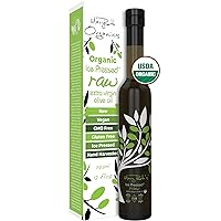 Olive Oil | USDA Organic Extra Virgin Olive Oil | Ice Pressed Extra Virgin Olive Oil | Supports Digestive Health | High in Nutrients | Raw | Vegan | Non-GMO | Gluten Free | 12 Fl Oz