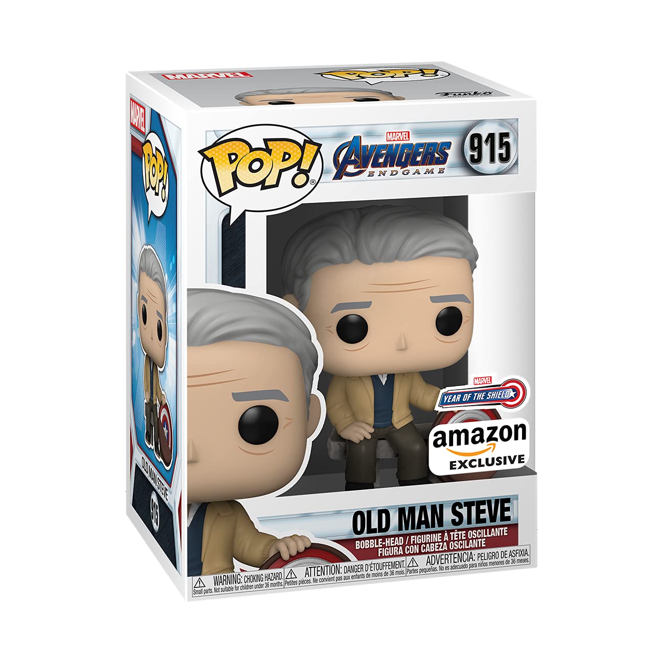 Funko Pop! Marvel: Year of The Shield - Old Man Steve, Amazon Exclusive