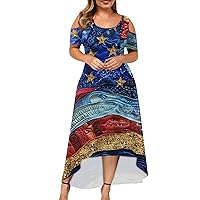 Long Fathers Day Trending Dresses Women Short Sleeve Formal Polyester Fitted Evening Dress Ladies American Turquoise 3XL