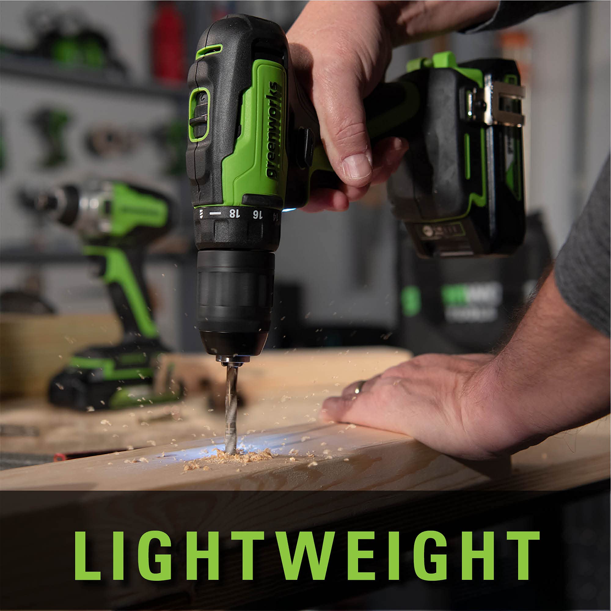 Greenworks 24V Brushless Cordless 1/2-Inch Drill / Driver, (2) 1.5Ah USB Batteries (USB Hub) and Charger Included DD24L1520