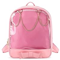 STEAMEDBUN Ita Bag Backpack Bowknot Kawaii Pin Display Backpack Bag with Insert