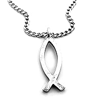 Jesus Fish Large Ichthus Chain Necklace