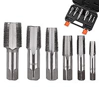 6-Piece NPT Pipe Tap Set, Sizes Includes 1/8
