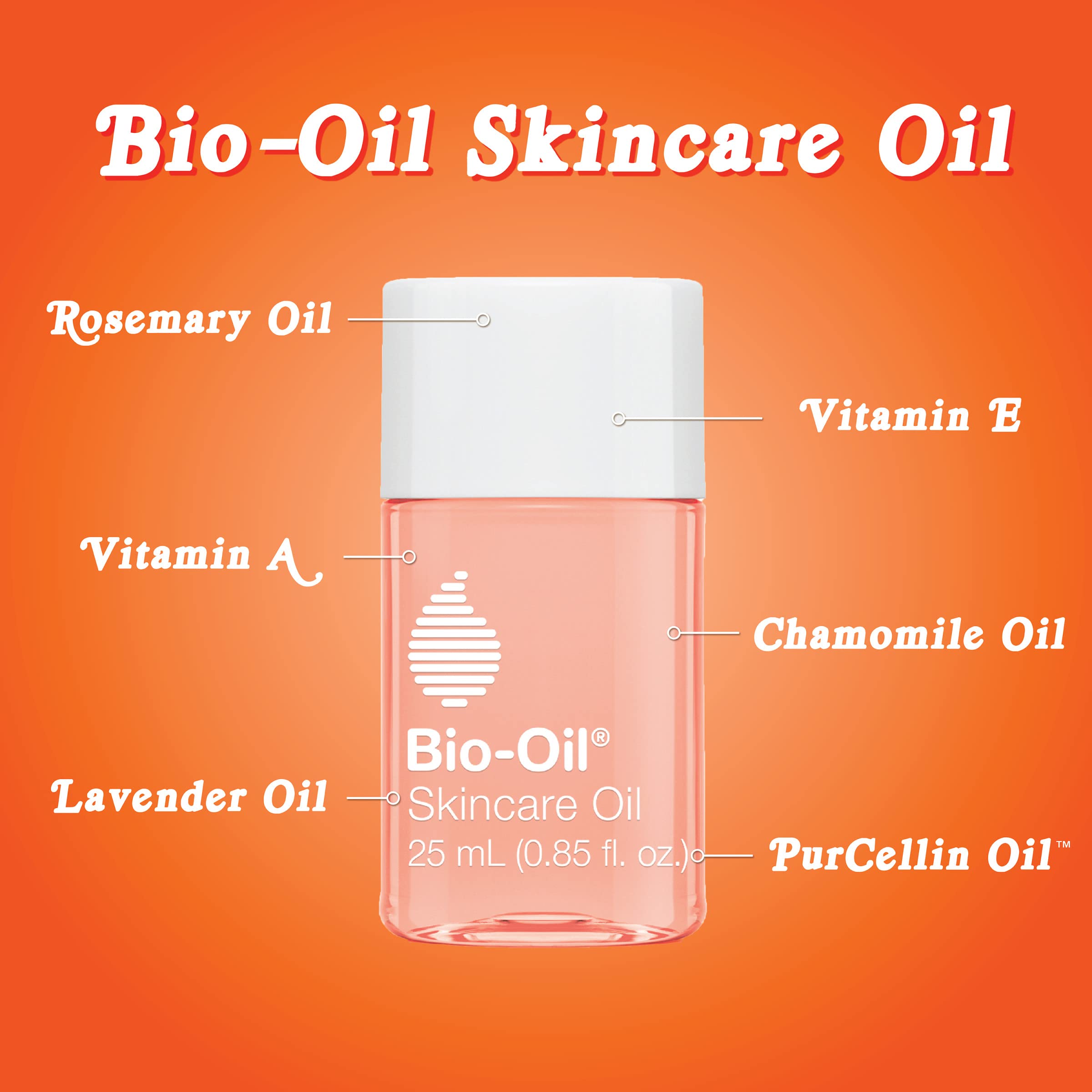 Bio-Oil Skincare Body Oil, Vitamin E, Serum for Scars & Stretchmarks, Face & Body Moisturizer, 2 oz, All Skin Types