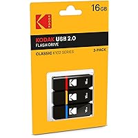 Kodak K100 64GB USB 2.0 Flash Drive,Black /Red