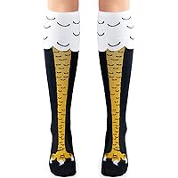 Novelty Funny Crazy Chicken Leg Socks Knee-High Turkey Socks Funny Gifts