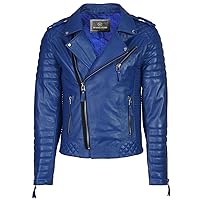 Genuine Lambskin Leather Jackets For Men - Motorcycle Biker Leather Jacket Men BO 104