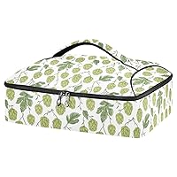 ALAZA Casserole Cookware, Hops Cones Leaves and Branches Casserole Dish Carrier Bag Travel Bag for Potluck Parties,Picnic,Beach