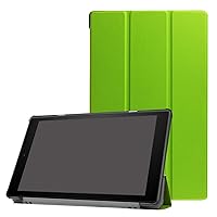 Tablet PC Case Case Compatible with Fire HD 10 2019/2017 Slim Tri-Fold Stand Smart Case,Multi- Viewing Angles Stand Hard Shell Folio Case Cover Auto Sleep/Wake Tablet Home (Color : Green)