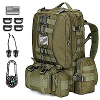 Large Military Tactical Backpack for Men, 40-50L Military Backpack for Men and Women, Bug out Bag Army 3 Days Assault Pack Bag Rucksack with Molle System