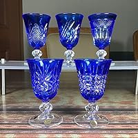KAMAY Darc Kiriko Red Crystal Wine Glass, 5 Types, m98971525953