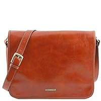 Tuscany Leather TL Messenger Two compartments leather shoulder bag - Large size