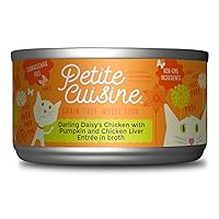 PETITE CUISINE Grain Free Wet Cat Food, Darling Daisy's Chicken, Pumpkin & Chicken Liver 2.8 oz 24 cans