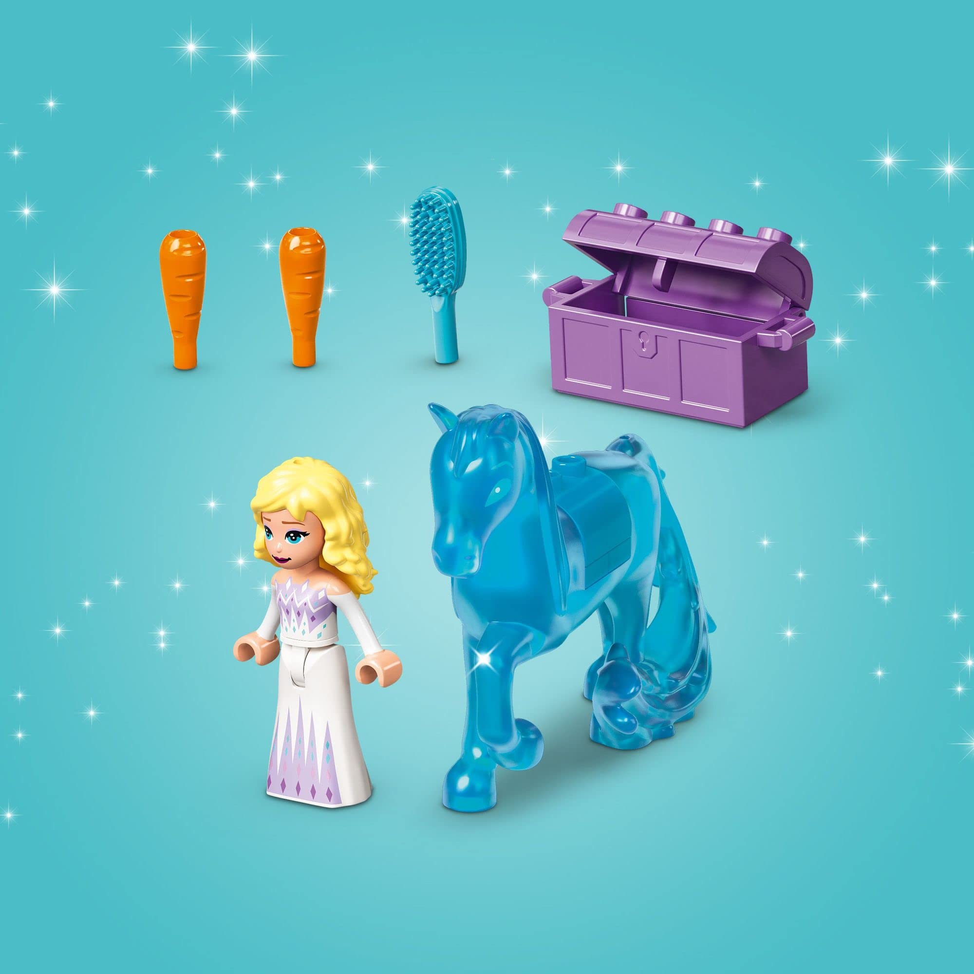 LEGO Disney Princess Elsa and The Nokk’s Ice Stable 43209 Set, with Buildable Frozen Toy Horse Figure for Kids Age 4 Plus and Mini-Doll, Birthday Gift for Girls and Boys
