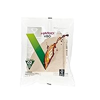 Hario V60 Paper Coffee Filters Single Use Pour Over Cone Filters Size 02, Natural, 100 count