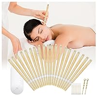 20 Piece Beeswax Ear Candles Wax Removal, Natural Ear Wax Candles for Ear Candling Wax Removal, Ear Candling Candles for Ear Cleaning, Ear Wax Removal Candle Earwax Removal Kit Ear Wax Cleaner
