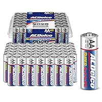 ACDelco 48-Count AA Batteries, Maximum Power Super Alkaline Battery, 10-Year Shelf Life, Reclosable Packaging Blue