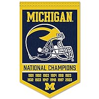Michigan Team University Wolverines 12 Time 12x Football National Champions Banner