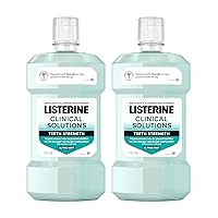 Listerine Clinical Solutions Teeth Strength Oral Rinse, Anticavity Fluoride Mouthwash to Repair Tooth Enamel, Strengthen Teeth & Help Prevent Tooth Decay, Alpine Mint, Twin Pack, 2 x 1 L