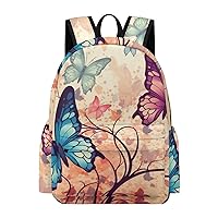 Colorful Butterfly Backpack Printed Laptop Backpack Casual Shoulder Bag Business Bags for Women Men