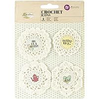Prima Marketing Coffee Break Crochet Icons, 4-Pack