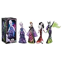 Hasbro Disney Princess Disney Villains Black and Brights Collection, Fashion Doll 4 Pack, Toy for Kids 5 Years Old and Up, Amazon Exclusive, F5120
