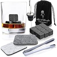 Ecentaur Reusable Stainless Steel Ice Cube Metal Whiskey Stones Ball for Drinks 5.5cm Set of 2