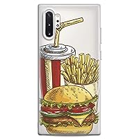 Case Compatible for Samsung A91 A54 A52 A51 A50 A20 A11 A12 A13 A14 A03s A02s Potatoes Pattern Kids Slim fit Cola Soft Burger Girls Print Food Design Clear Cute Flexible Silicone Ladies Tasty