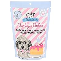 Barley's Bakes Birthday Cupcake Mix for Dogs, Peanut Butter Flavor, 7.5 Ounce, Wheat Free, Gluten Free, Real Food Ingredients, Made in the USA by The Bear & The Rat