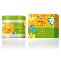Alba Botanica Hawaiian, Aloe & Green Tea Oil-Free Moisturizer, 3 Ounce (Pack of 2)