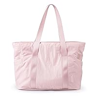 BAGSMART Women Tote Bag with Zipper Gym Bag Laptop Shoulder Handbag Nurse Yoga Bag with Yoga Mat Buckle for Sports,Work