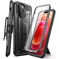SUPCASE Unicorn Beetle Pro Series Case for iPhone 13 Pro (2021 Release) 6.1 Inch, Built-in Screen Protector Full-Body Rugged Holster Case (Black)