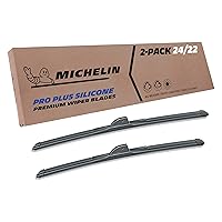 Michelin 40-24222SPBA Pro Plus Silicone Twin Pack 24 & 22 inch Wiper Blade Fits Select Nissan, Volkswagen, Chrysler, Dodge, Volvo, BMW, Ford, Buick, Acura, Honda, Model Years (2 Pack)